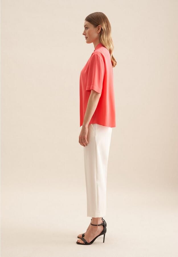 Seidensticker Shirtblouse Zwarte roos Korte mouwen ronde hals uni - Foto 6