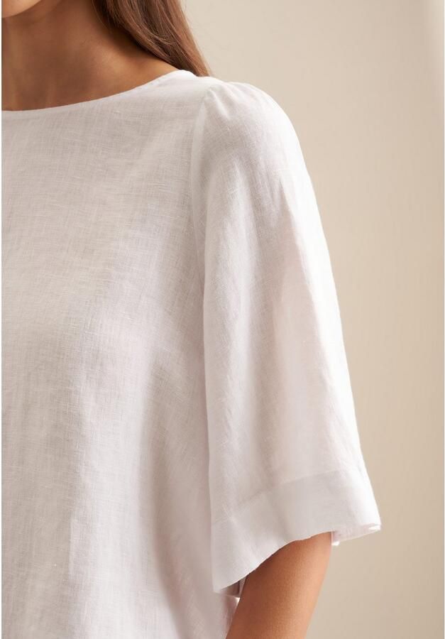 Seidensticker Shirtblouse Zwarte roos Korte mouwen ronde hals uni - Foto 3