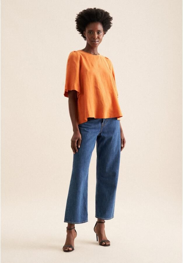 Seidensticker Shirtblouse Zwarte roos Korte mouwen ronde hals uni - Foto 6