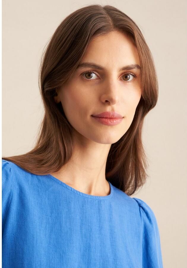 Seidensticker Shirtblouse Zwarte roos Korte mouwen ronde hals uni - Foto 3