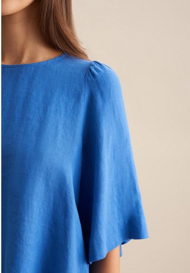 Seidensticker Shirtblouse Zwarte roos Korte mouwen ronde hals uni - Foto 4