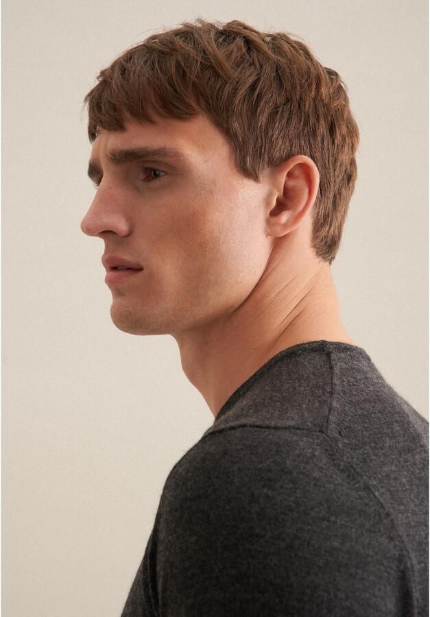 Seidensticker Slip-over Zwarte roos Ronde hals uni - Foto 2