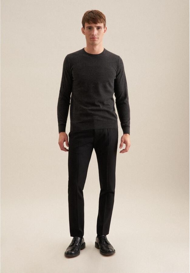 Seidensticker Slip-over Zwarte roos Ronde hals uni - Foto 6