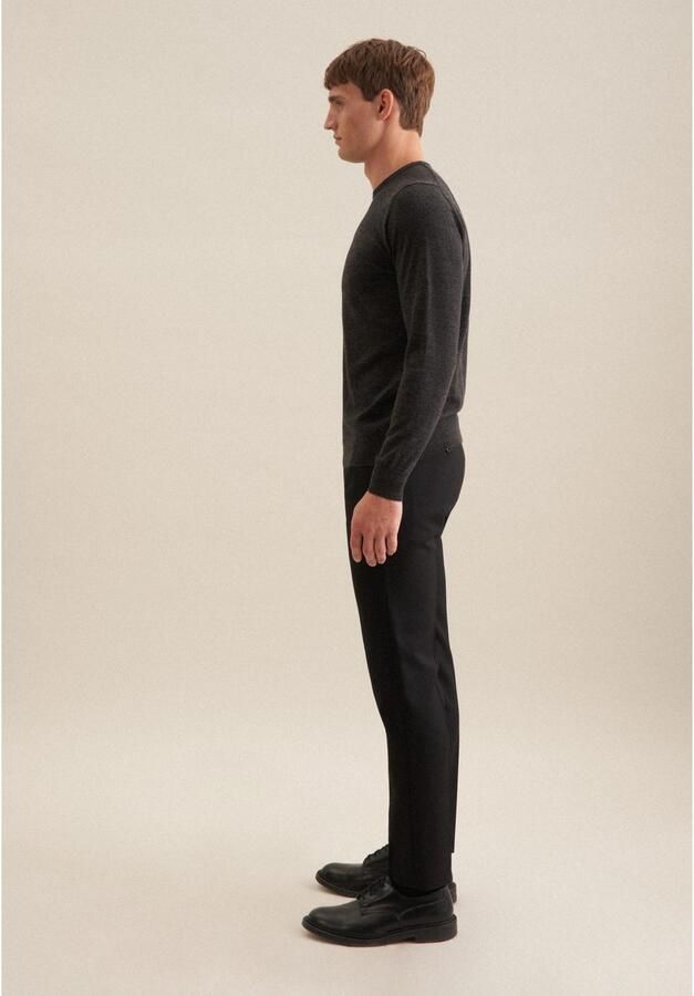 Seidensticker Slip-over Zwarte roos Ronde hals uni - Foto 5