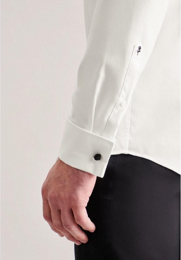 Seidensticker Smokingoverhemd Regular lange mouwen kentkraag uni - Foto 3