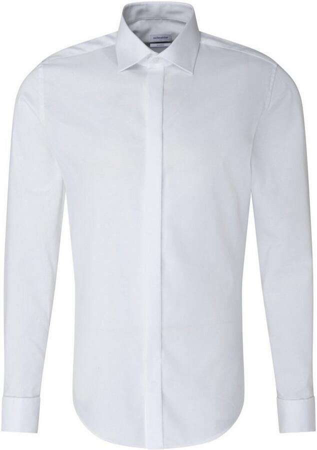 Seidensticker Smokingoverhemd Shaped lange mouwen kentkraag uni