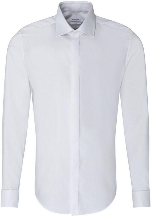 Seidensticker Smokingoverhemd Shaped lange mouwen kentkraag uni