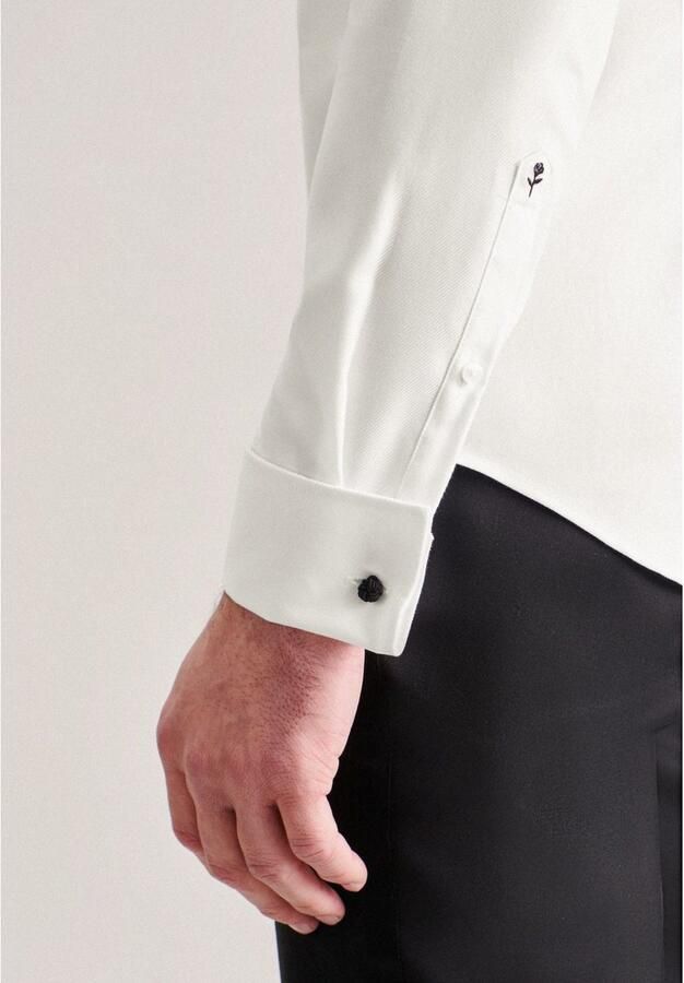 Seidensticker Smokingoverhemd Shaped lange mouwen kentkraag uni - Foto 4