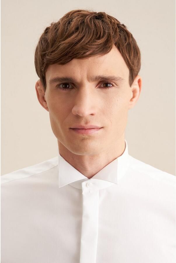 Seidensticker overhemd dubbele manchet wit Slim Fit - Foto 8