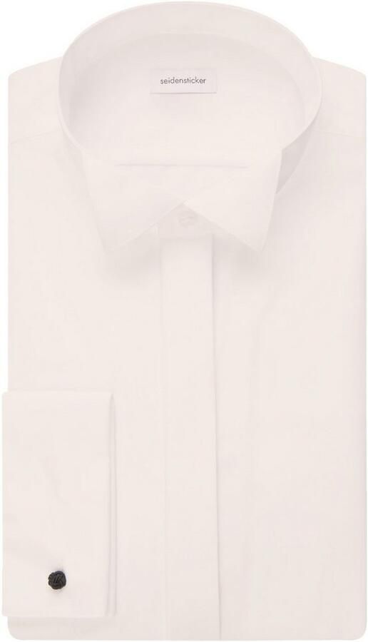 Seidensticker overhemd dubbele manchet wit Slim Fit - Foto 11