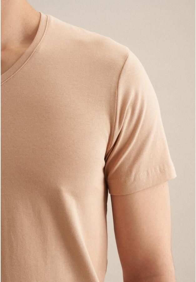 Seidensticker slim T-shirt lichtbruin - Foto 2