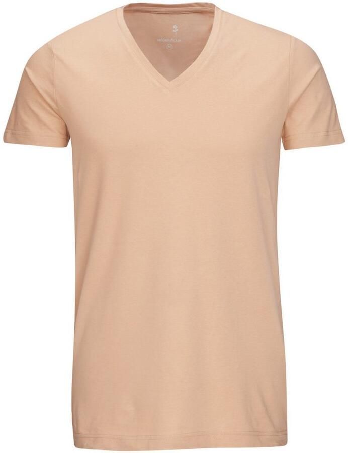 Seidensticker slim T-shirt lichtbruin