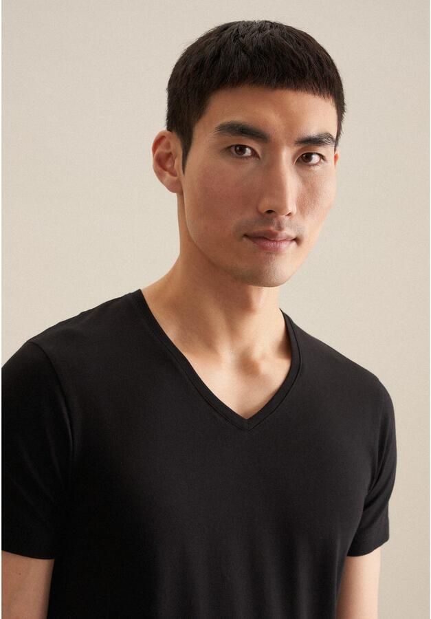 Seidensticker T-shirt 1 2 v-neck uni - Foto 3