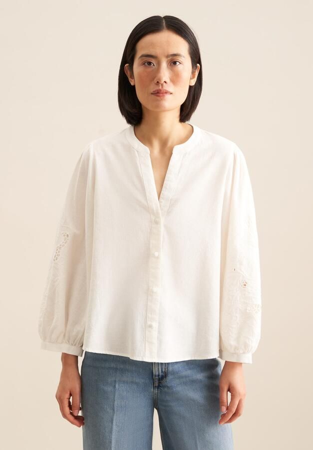 Seidensticker Regular fit blouse met broderie anglaise - Foto 8