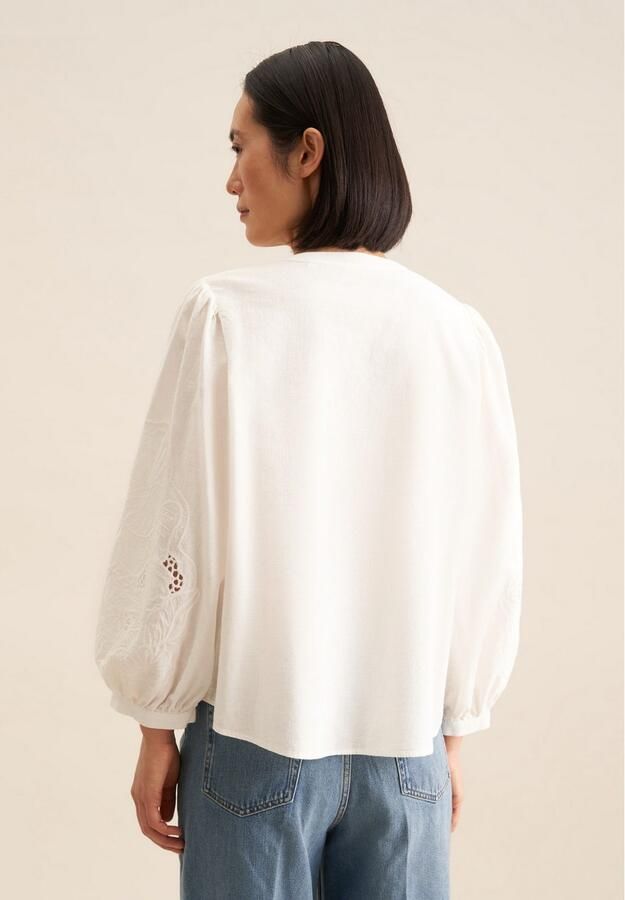 Seidensticker Regular fit blouse met broderie anglaise - Foto 3