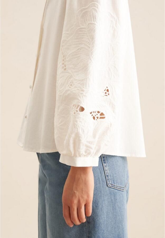Seidensticker Regular fit blouse met broderie anglaise - Foto 5