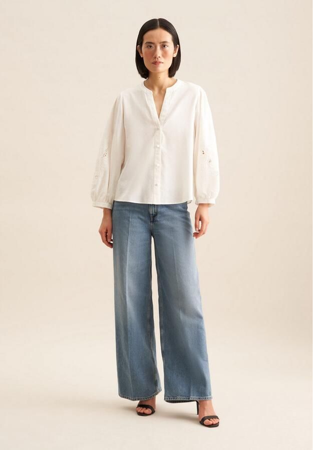 Seidensticker Regular fit blouse met broderie anglaise - Foto 6