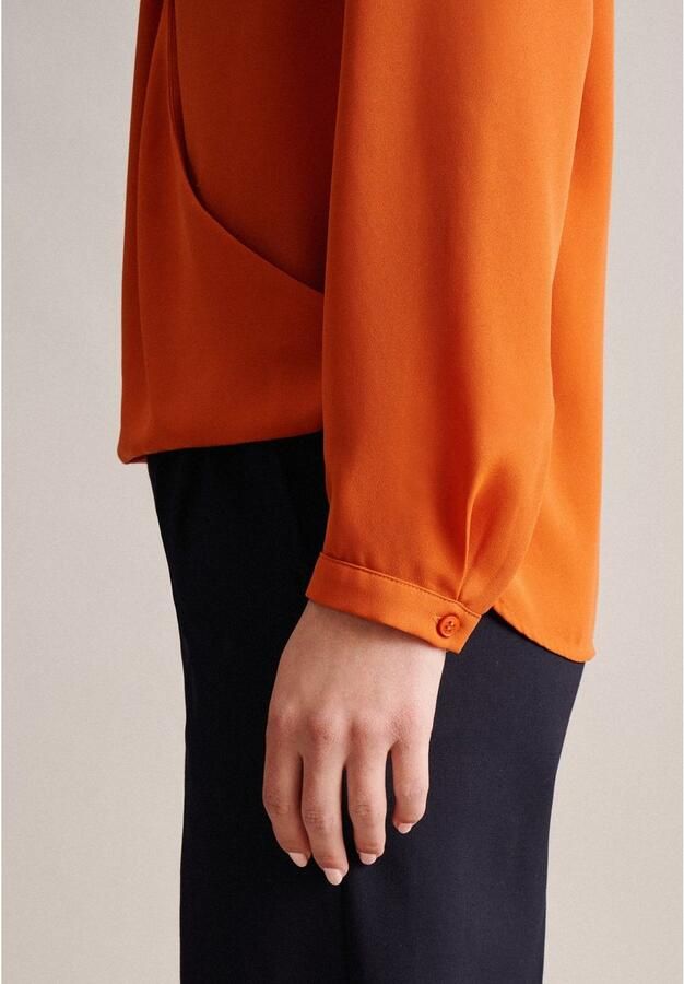 Seidensticker Wikkelblouse Zwarte roos 1 1 v-neck uni - Foto 5