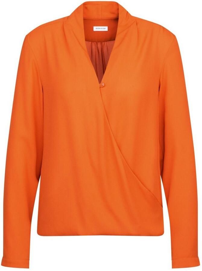 Seidensticker Wikkelblouse Zwarte roos 1 1 v-neck uni