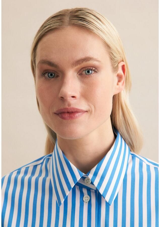 Seidensticker Zomerjurk Zwarte roos 1 1 kraag met strepen