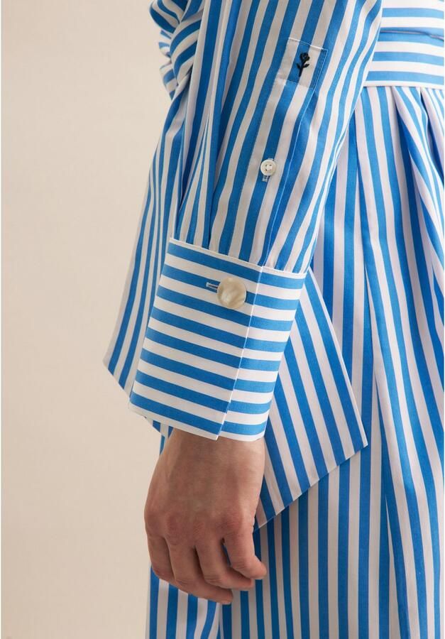 Seidensticker Zomerjurk Zwarte roos 1 1 kraag met strepen - Foto 3