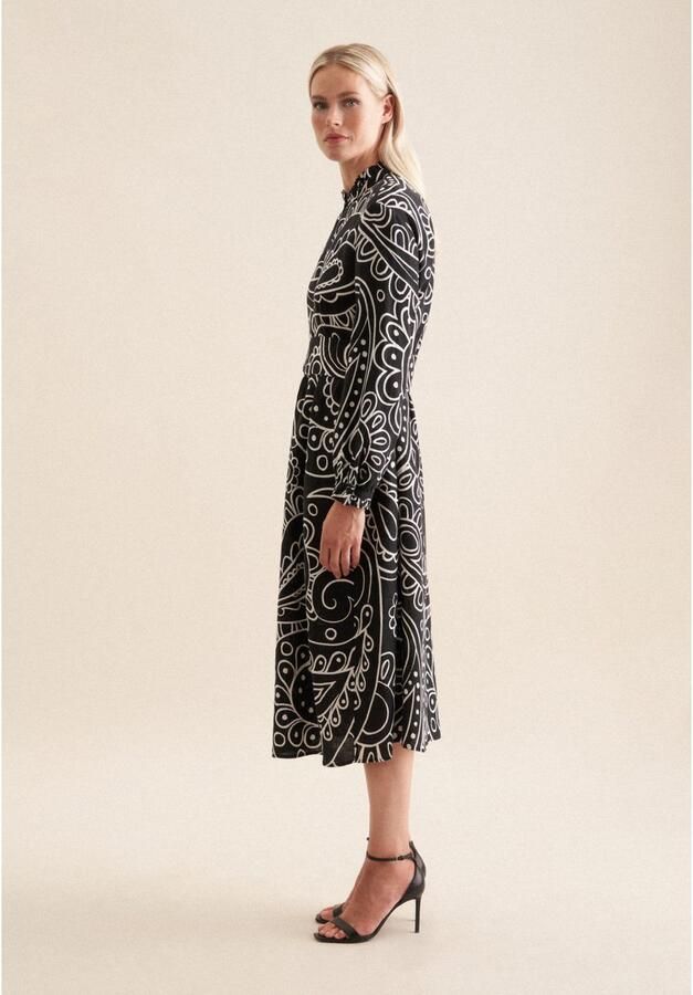 Seidensticker Zomerjurk Zwarte roos 1 1 ronde hals paisley - Foto 6