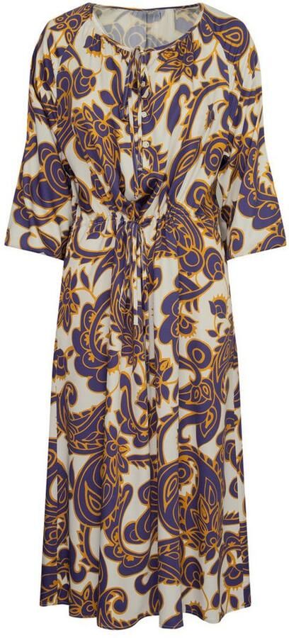 Seidensticker Zomerjurk Zwarte roos 3 4-mouw v-hals paisley - Foto 7