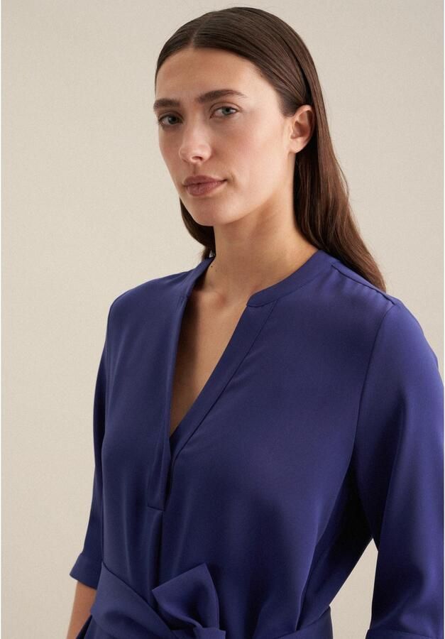 Seidensticker Zomerjurk Zwarte roos 3 4-mouwen kraag uni