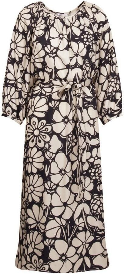 Seidensticker Zomerjurk Zwarte roos 3 4-mouwen ronde hals in bloemmotief - Foto 5