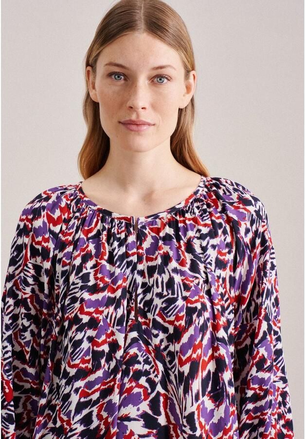 Seidensticker Zomerjurk Zwarte roos 3 4-mouwen ronde hals print - Foto 3