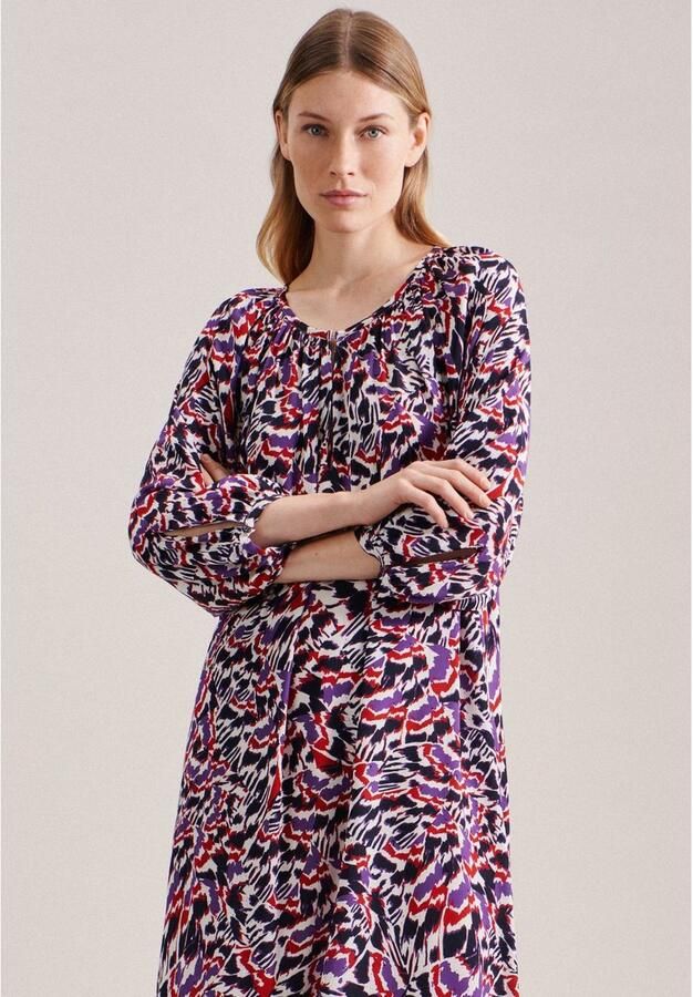 Seidensticker Zomerjurk Zwarte roos 3 4-mouwen ronde hals print - Foto 5