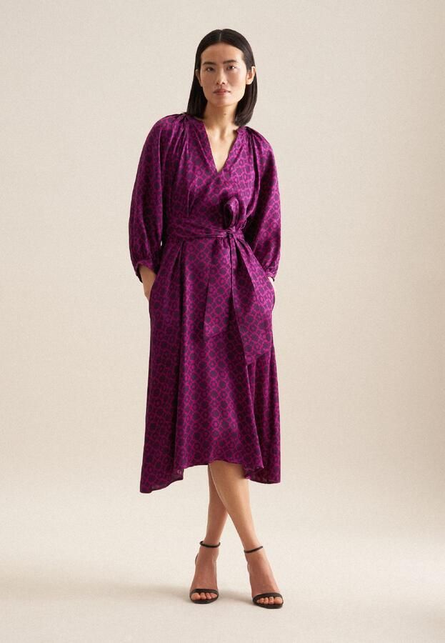 Seidensticker Zomerjurk Zwarte roos 3 4-mouwen ronde hals print - Foto 8