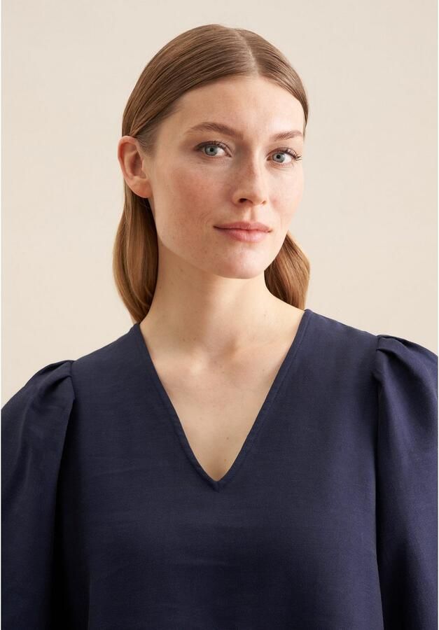 Seidensticker Zomerjurk Zwarte roos 3 4-mouwen v-hals uni