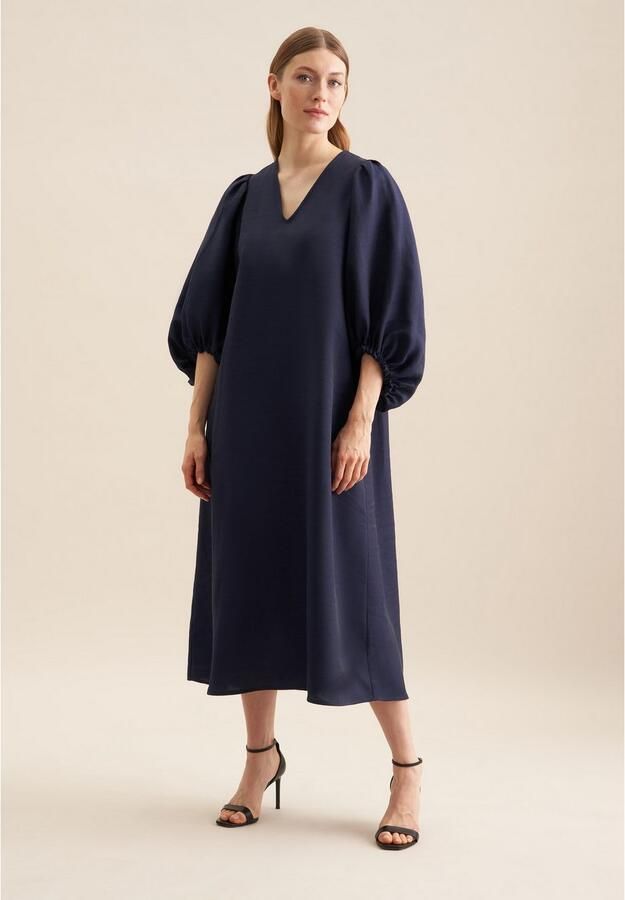 Seidensticker Zomerjurk Zwarte roos 3 4-mouwen v-hals uni - Foto 4