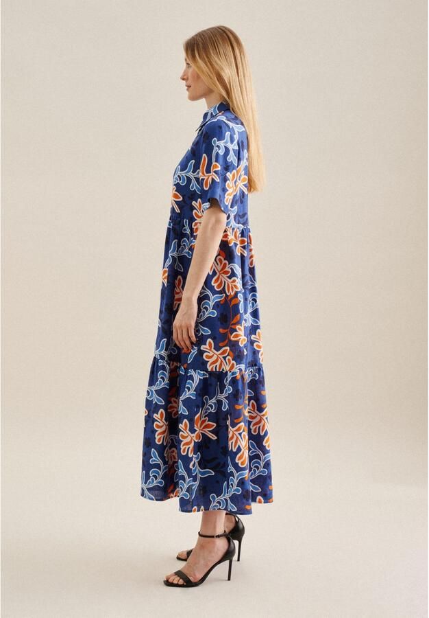 Seidensticker Linnen jurk met korte knoopsluiting model 'Washer!' - Foto 5