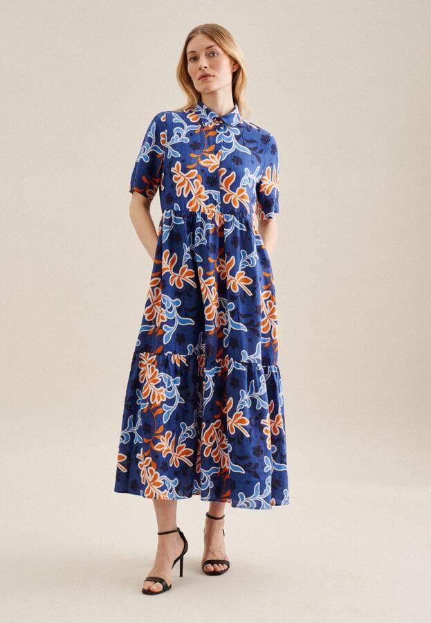 Seidensticker Linnen jurk met korte knoopsluiting model 'Washer!' - Foto 6