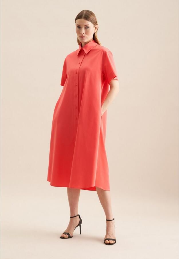 Seidensticker Zomerjurk Zwarte roos Korte mouwen kraag uni - Foto 3