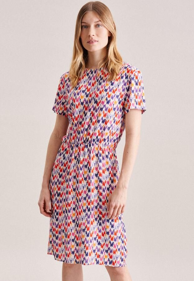 Seidensticker Zomerjurk Zwarte roos Korte mouwen ronde hals print - Foto 6