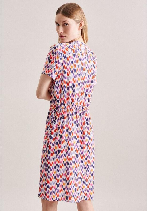 Seidensticker Zomerjurk Zwarte roos Korte mouwen ronde hals print - Foto 4