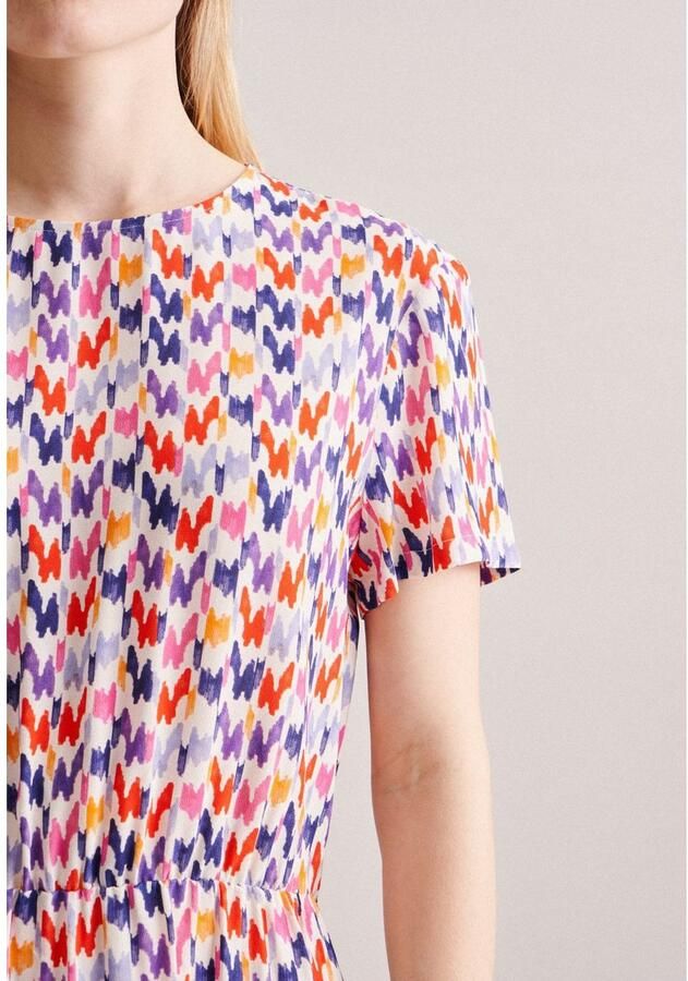 Seidensticker Zomerjurk Zwarte roos Korte mouwen ronde hals print - Foto 2