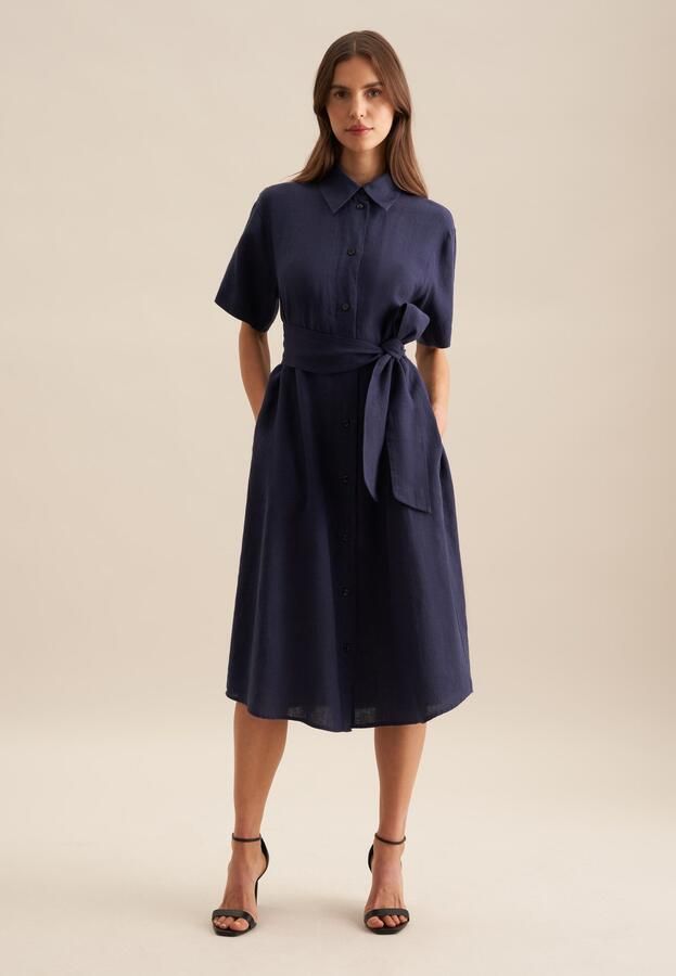 Seidensticker Zomerjurk Zwarte roos Korte mouwen ronde hals uni - Foto 7