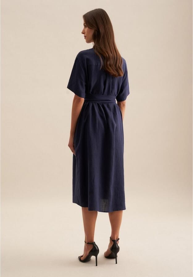 Seidensticker Zomerjurk Zwarte roos Korte mouwen ronde hals uni - Foto 3