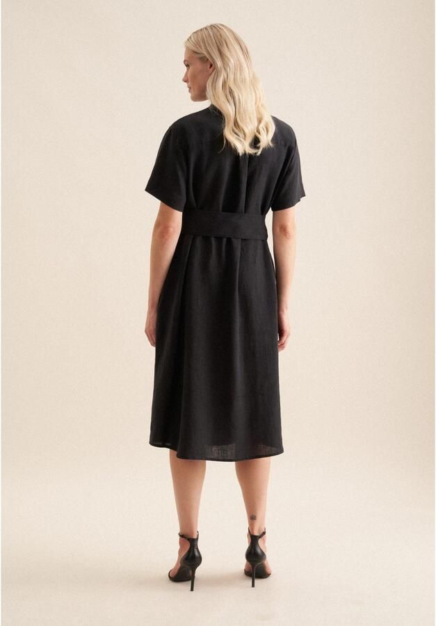 Seidensticker Zomerjurk Zwarte roos Korte mouwen ronde hals uni