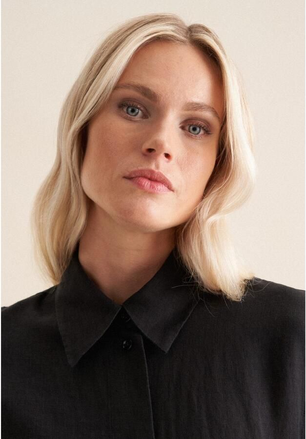 Seidensticker Zomerjurk Zwarte roos Korte mouwen ronde hals uni - Foto 2