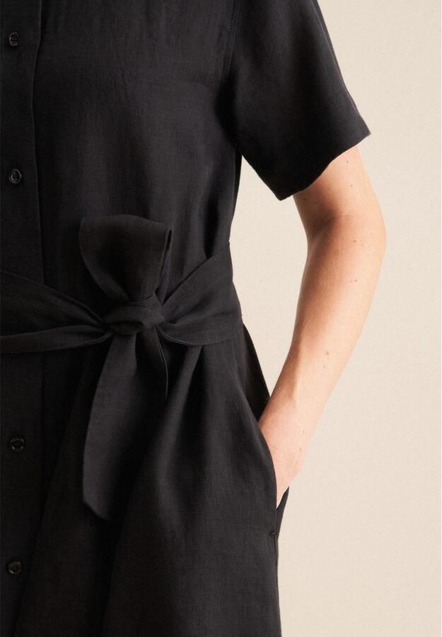 Seidensticker Zomerjurk Zwarte roos Korte mouwen ronde hals uni - Foto 6