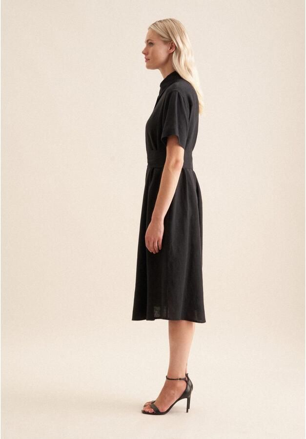 Seidensticker Zomerjurk Zwarte roos Korte mouwen ronde hals uni - Foto 5