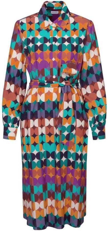 Seidensticker Zomerjurk Zwarte roos Lange mouwen kraag geometrische motieven - Foto 7