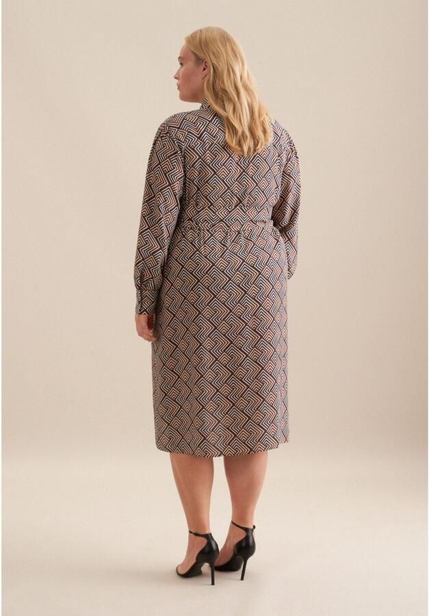 Seidensticker Zomerjurk Zwarte roos Lange mouwen kraag geometrische motieven - Foto 2