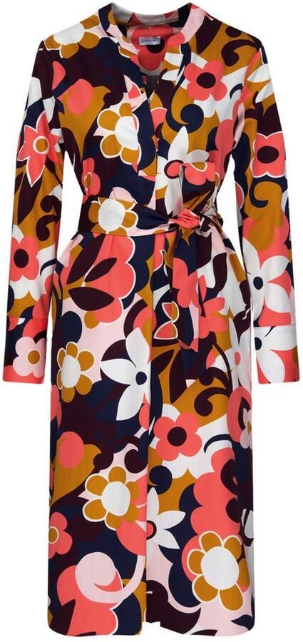 Seidensticker Zomerjurk Zwarte roos Lange mouwen kraag in bloemmotief - Foto 7