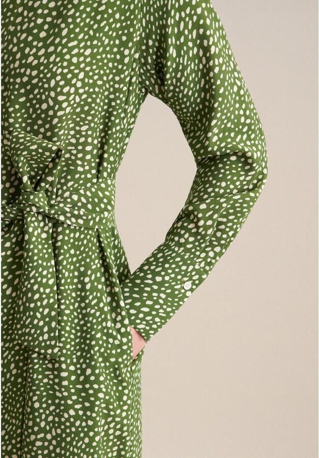 Seidensticker Zomerjurk Zwarte roos Lange mouwen kraag print - Foto 2